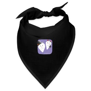 Geister - Bandana Dreieckstuch - Schwarz - Vorne