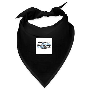 Motivation - Bandana Dreieckstuch - Schwarz - Vorne