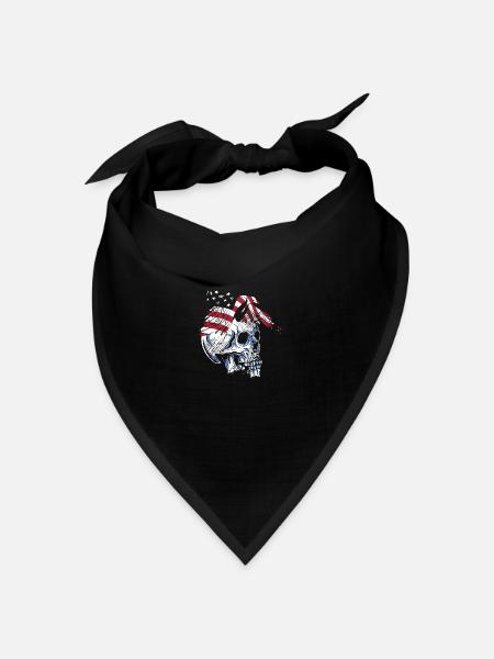 skull eagle - Bandana Dreieckstuch - Schwarz