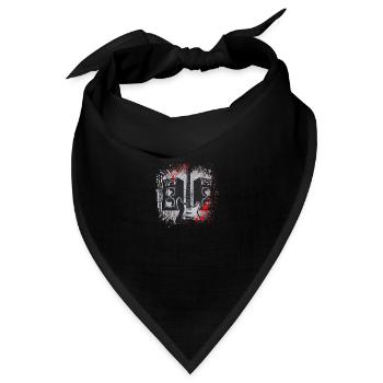 Sound Waves Musik Blues Pop Rock Tanz Hard Rock - Bandana Dreieckstuch - Schwarz - Vorne