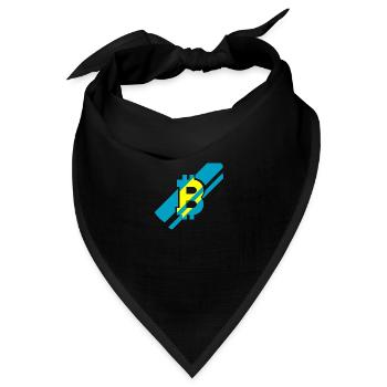 Bitcoin Trading Crypto Aktien - Bandana Dreieckstuch - Schwarz - Vorne