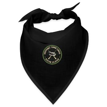 Alligator Hunter, Local Gator Slayer Gator Hunting - Bandana Dreieckstuch - Schwarz - Vorne