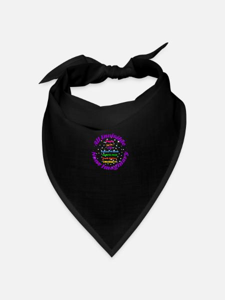 Alle unsichtbar, keine imaginär - Bandana Dreieckstuch - Schwarz