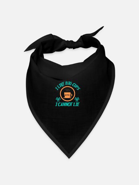 ICH MAG GROSSE TASSEN UND KANN NICHT LÜGEN - Bandana Dreieckstuch - Schwarz