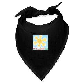 SONNE AUF PYRAMIDEN - Bandana Dreieckstuch - Schwarz - Vorne