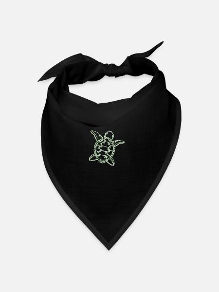 Schildkröte - Bandana Dreieckstuch - Schwarz