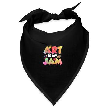 Art Is My Jam Art Teacher Education - Bandana Dreieckstuch - Schwarz - Vorne