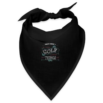 golfgirls sports golfbag cutegolf golf course - Bandana Dreieckstuch - Schwarz - Vorne