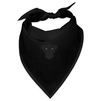 Sacred Panther - Schwarzer Panther des Lebens. - Bandana Dreieckstuch - Schwarz - Vorne