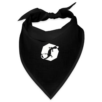reptil - Bandana Dreieckstuch - Schwarz - Vorne