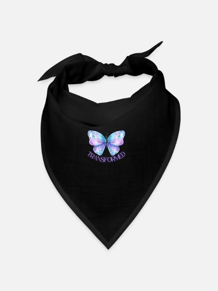 Butterfly Transformed (Schmetterling) - Bandana Dreieckstuch - Schwarz