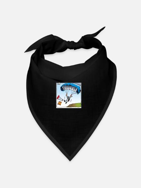 Skydive - Fallschirmspringen - Bandana Dreieckstuch - Schwarz