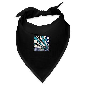 Comic Style Cadillac Geschenk - Bandana Dreieckstuch - Schwarz - Vorne