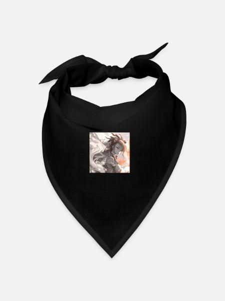 Animierte Pastell-Sasuke - Bandana Dreieckstuch - Schwarz
