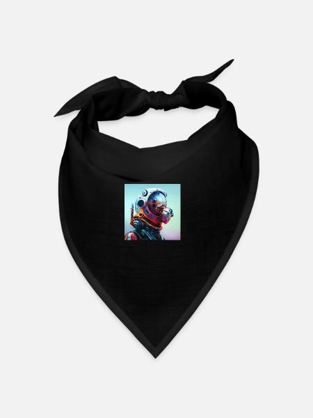 1 1 2 space walker 1 1 2 topaz enhance - Bandana Dreieckstuch - Schwarz