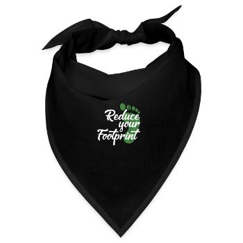 Reduce your Footprint - Bandana Dreieckstuch - Schwarz - Vorne