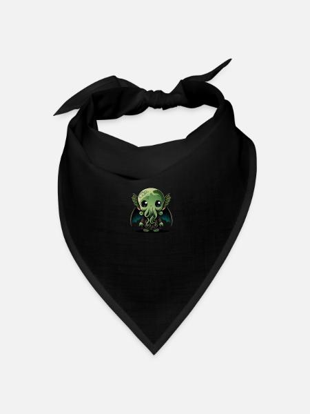 Ein süßer Baby-Cthulhu - Bandana Dreieckstuch - Schwarz