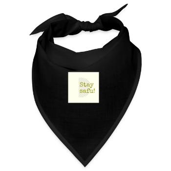 Stay safu - Bandana Dreieckstuch - Schwarz - Vorne