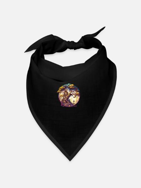 Treehouse-Series No. 1 - Bandana Dreieckstuch - Schwarz