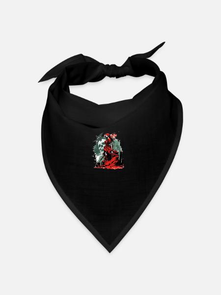 Rote Hexe - Bandana Dreieckstuch - Schwarz