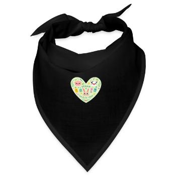 Vegan und tierversuchsfrei - Bandana Dreieckstuch - Schwarz - Vorne