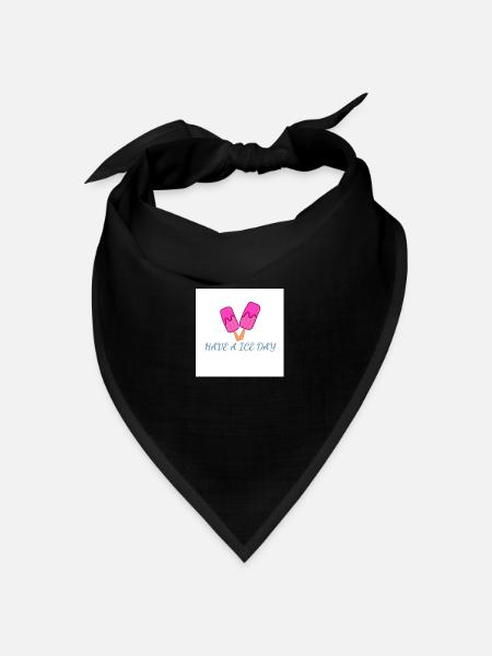 Have a nice day - Bandana Dreieckstuch - Schwarz
