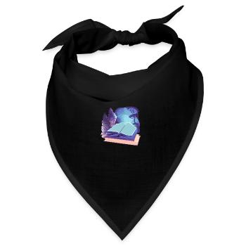 Buch Geschenk Lesen Bücher Leser Buchliebhaber - Bandana Dreieckstuch - Schwarz - Vorne