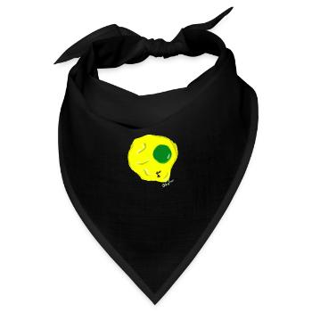 SPIEGELEI Grün gelb, Martina v.tresmoscas - Bandana Dreieckstuch - Schwarz - Vorne