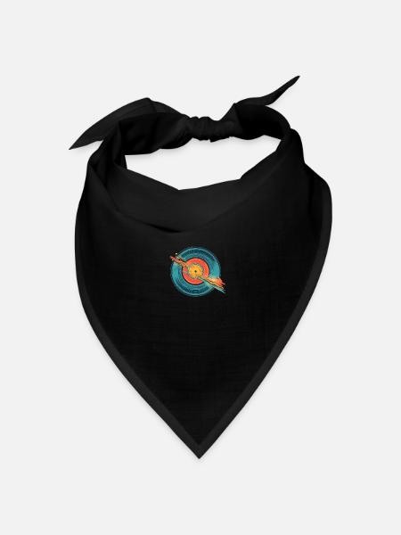 Retro Disc - Bandana Dreieckstuch - Schwarz