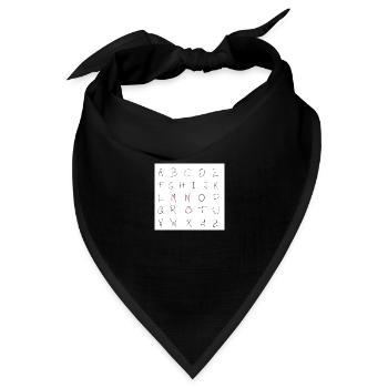 Der Name Simon Alphabet - Bandana Dreieckstuch - Schwarz - Vorne