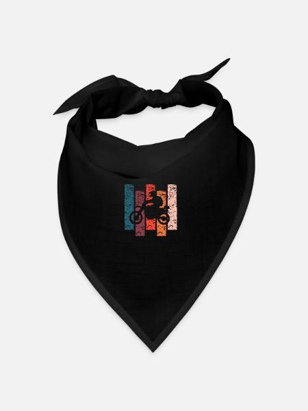 Vintage-Geschenk-Motorrad - Bandana Dreieckstuch - Schwarz