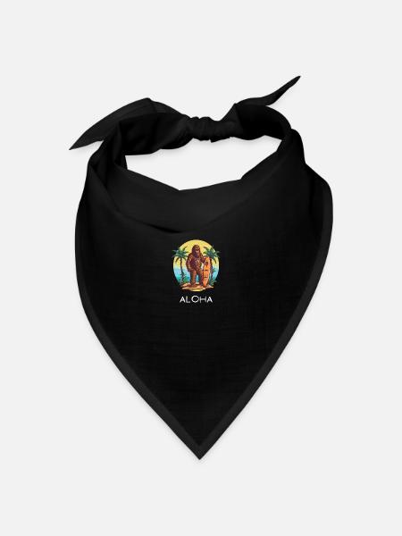 Aloha Pineapple Strand Urlaub Hawaii Shirt - Bandana Dreieckstuch - Schwarz