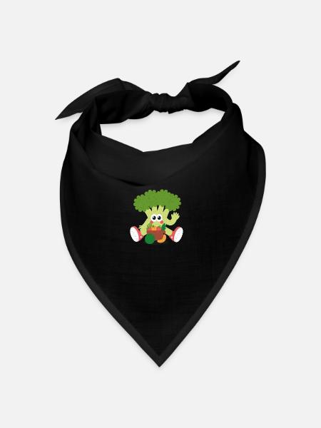 GLÜCKLICHER BRROCCOLI - Bandana Dreieckstuch - Schwarz
