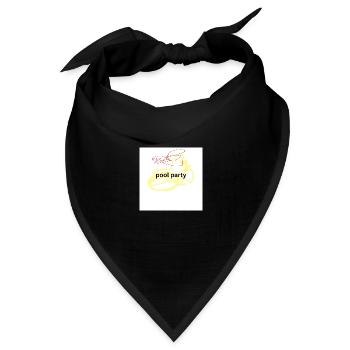 pool party - Bandana Dreieckstuch - Schwarz - Vorne