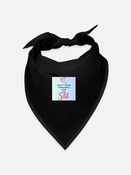 Positiver Spruch - Bandana Dreieckstuch - Schwarz