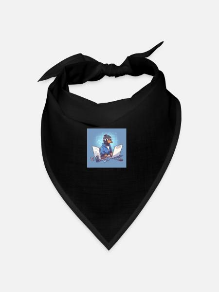 Eine süße Ganz arbeitet als Softwareentwickler - Bandana Dreieckstuch - Schwarz