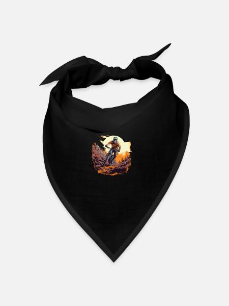Mountainbike Downhill Fahrrad - Bandana Dreieckstuch - Schwarz
