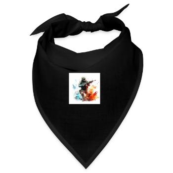 gaming art cod bf 2042 bf4 bf3 bf2 - Bandana Dreieckstuch - Schwarz - Vorne