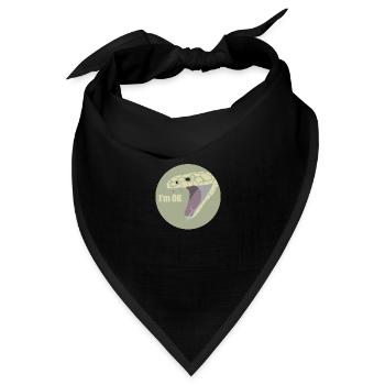 Mir geht es gut - Bandana Dreieckstuch - Schwarz - Vorne