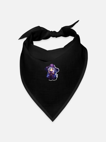 Magical Astral Mage Cute Cartoonish Spellcaster - Bandana Dreieckstuch - Schwarz