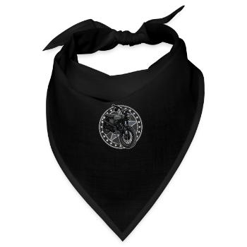 Schwalbe Scrambler // Illustration - Bandana Dreieckstuch - Schwarz - Vorne