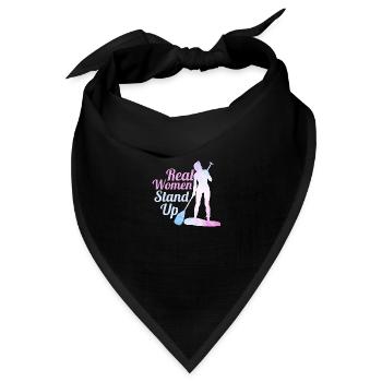 Real Women Stand Up Stand Up Paddling Board - Bandana Dreieckstuch - Schwarz - Vorne