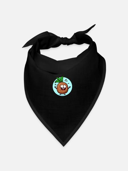 Fröhliche Ananas - Bandana Dreieckstuch - Schwarz