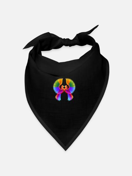 Phönix der Herzen - Bandana Dreieckstuch - Schwarz