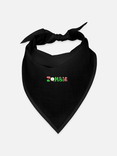Zombie-Text - Bandana Dreieckstuch - Schwarz