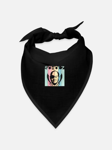 Retro Scholz witzelt Fluch der Karibik - Bandana Dreieckstuch - Schwarz