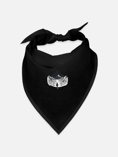 Sich der imposanten Herausforderung stellen - Bandana Dreieckstuch - Schwarz