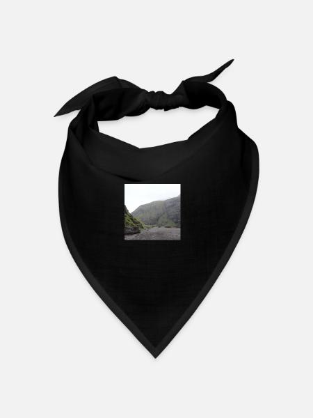Island - Bandana Dreieckstuch - Schwarz