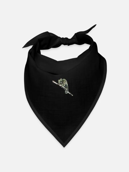 chamäleon - Bandana Dreieckstuch - Schwarz