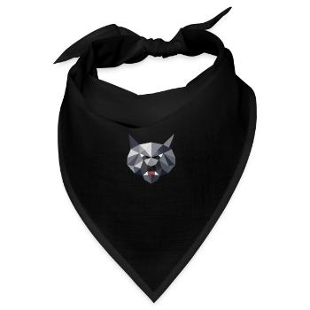 Wilde Katze Polygon Wilde Tier Wandern Natur Seele - Bandana Dreieckstuch - Schwarz - Vorne